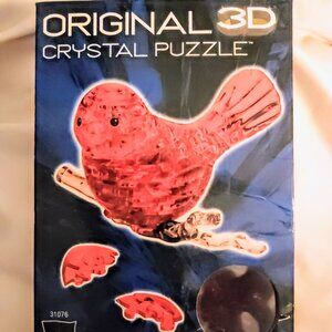 Bepuzzled 3D Crystal Puzzle - Bird (Red) NWOT